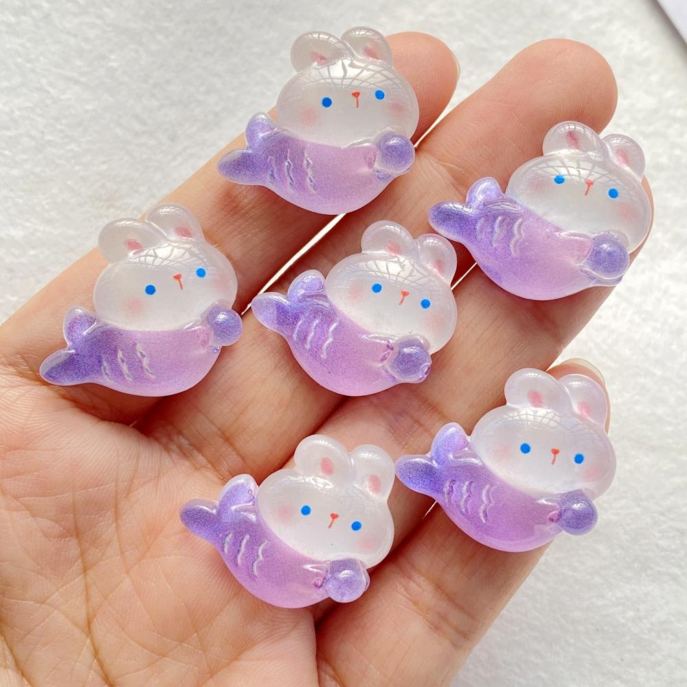 10Pcs Cute Resin Cartoon Shark, Whale, Sea Star Ocean Series Flat Back Cabochons Scrapbooking DIY Jewelry Craft Decoration