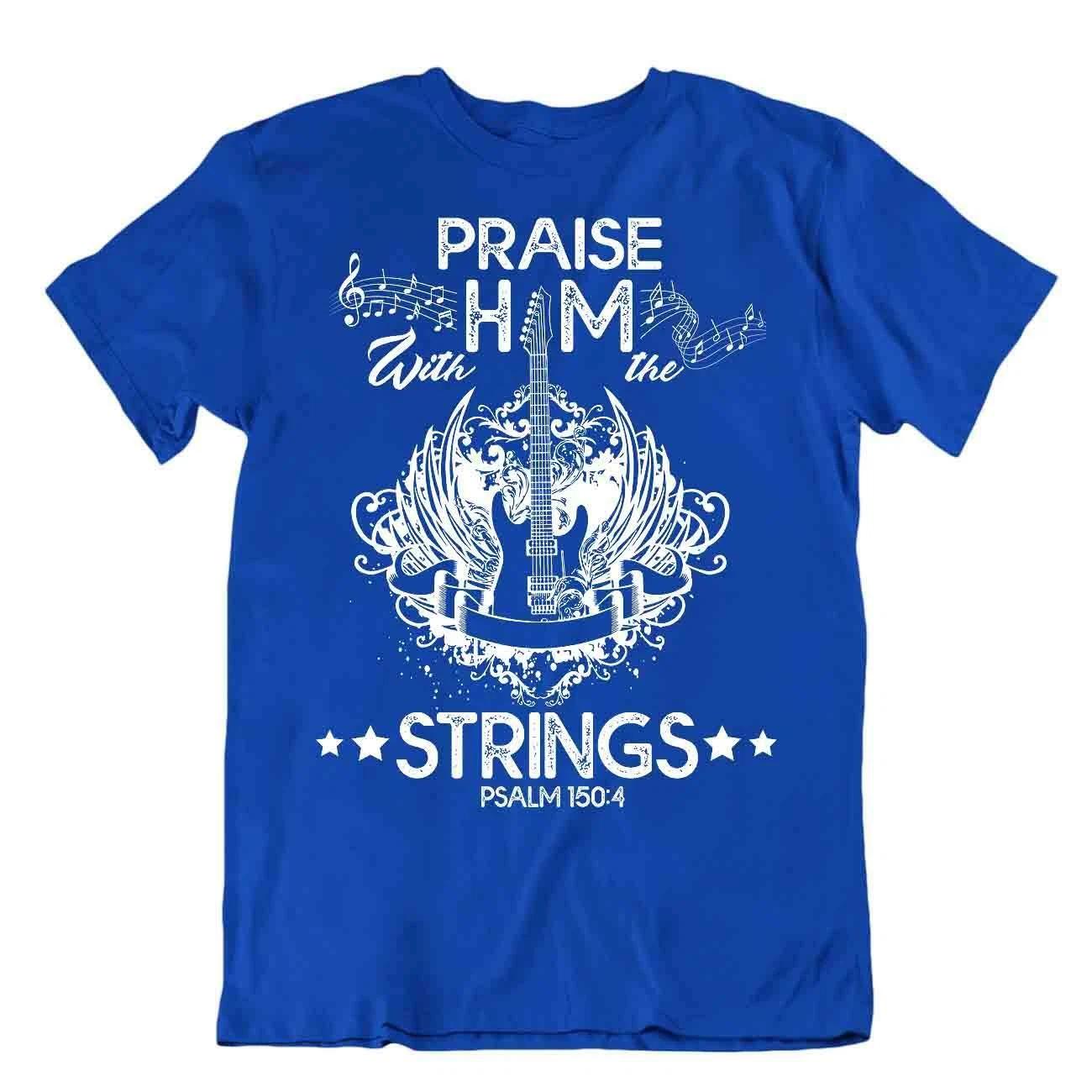 Praise Him With Music T Shirt Music Art T-Shirt Cool Design Tee S