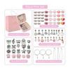 Accessory Kit Bracelet Making 80 Piece Set with Gift Box Stylish Charm Bead Play Birthday Present Gift (Purple)