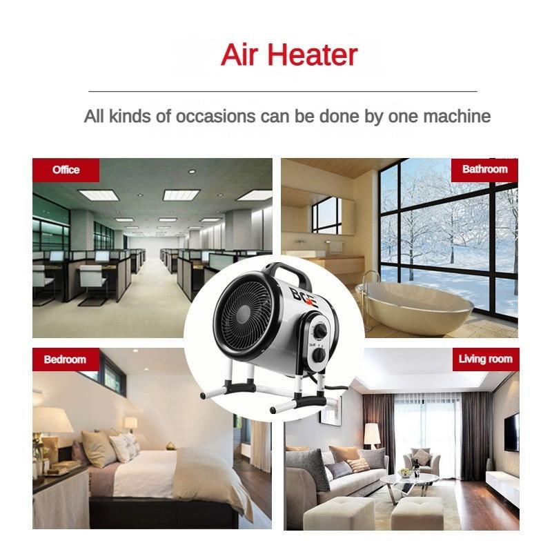 Încălzitor electric pentru baie, reglabil cu trei viteze, pentru uz casnic, mașină de încălzire rapidă, ventilator cu aer cald de mare putere pentru industrie mică