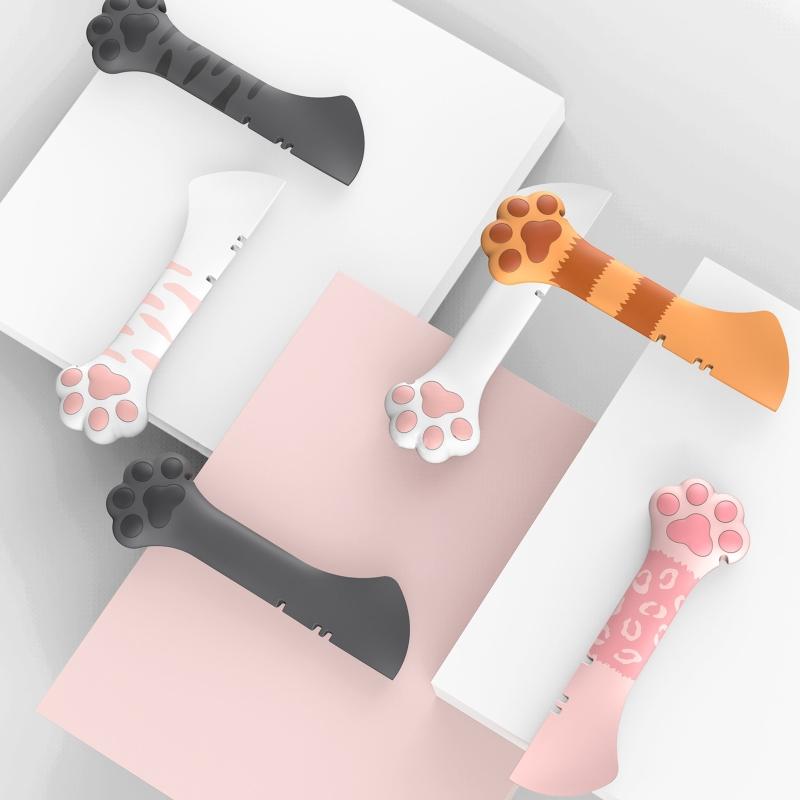 Cats Can Spoon Pet Wet Food Can Opener Safe Silicone Scoop for Dog and Cats Cans Pointed Angle for Easy Scooping