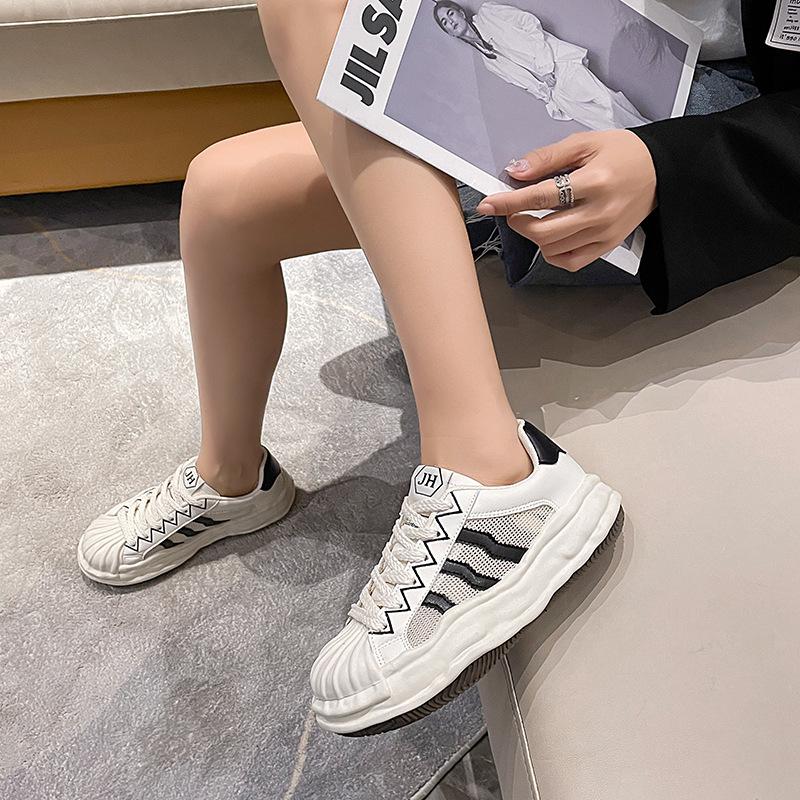 Растворяющиеся туфли-ракушки Летняя обувь Женская платформа Сетка Спортивные Маленькие — фото 4