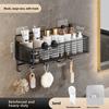 Modern Minimalist Bathroom Wall Shelf With Carbon Steel Material For Storage And Organization
