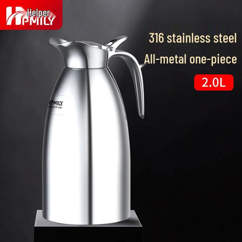 HPMILY 2L 316 Stainless Steel Vacuum Insulated Thermos Pot
