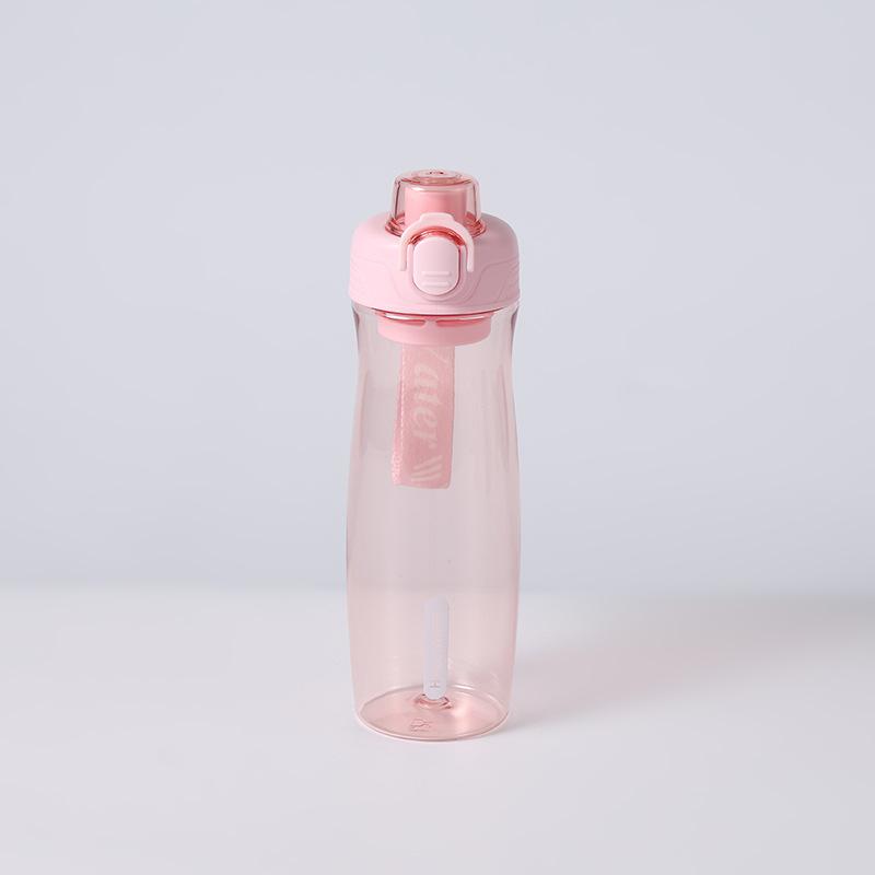 Water bottle new summer PC transparent kettle simple outdoor sports portable single hand open large capacity sealed leak-proof water cup