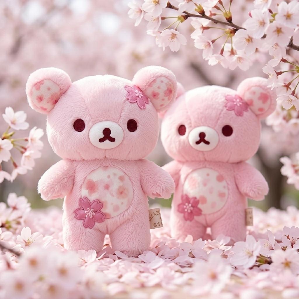 Peluche Rilakkuma Rilakkuma Fiore di Ciliegio Bambola di Peluche 304050Cm Orso Arredamento per la Casa Giocattoli Bambole per Bambini Adorabili Regali di Compleanno