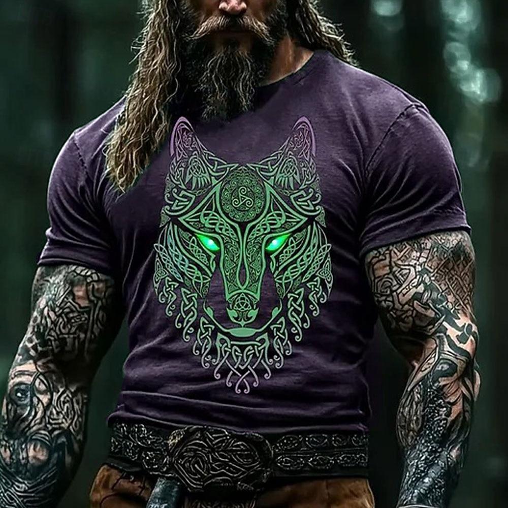 Men's Graphic Animal Dragon T Shirt Tee Short Sleeve T Shirt 3D Print Crew Neck Shirt Vintage Fashion Designer Outdoor Casual
