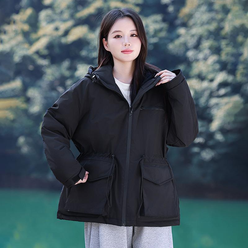 New Women's Loose Outdoor Waterproof Cotton Jacket Autumn and Winter Three-proof Jacket Padded Mountaineering Coat