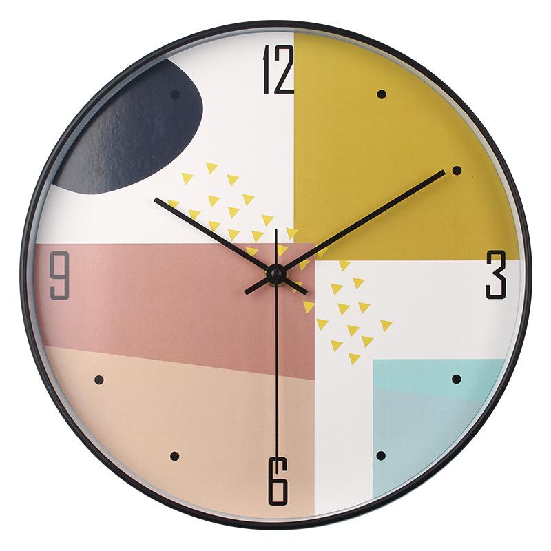 

12-дюймовые Часы Настенные Часы Гостиная Мода Креативные Домашние Часы для Спальни Современные Простые Бесшумные Кварцевые Часы 12 inch style [black narrow edge] style 5