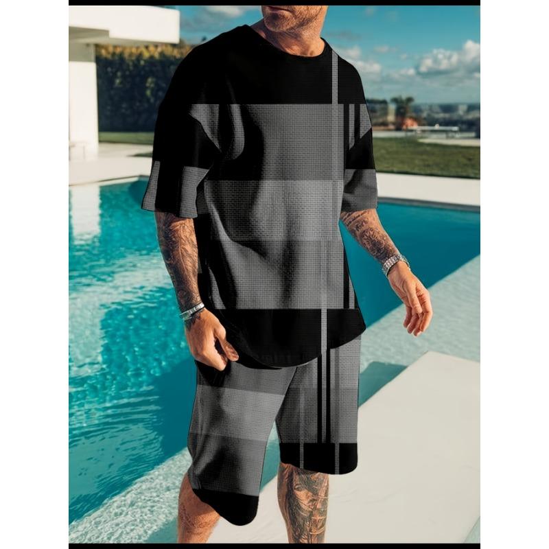 Men's T-shirt, Hawaiian style, outdoor, short-sleeved, fashionable design, casual and breathable