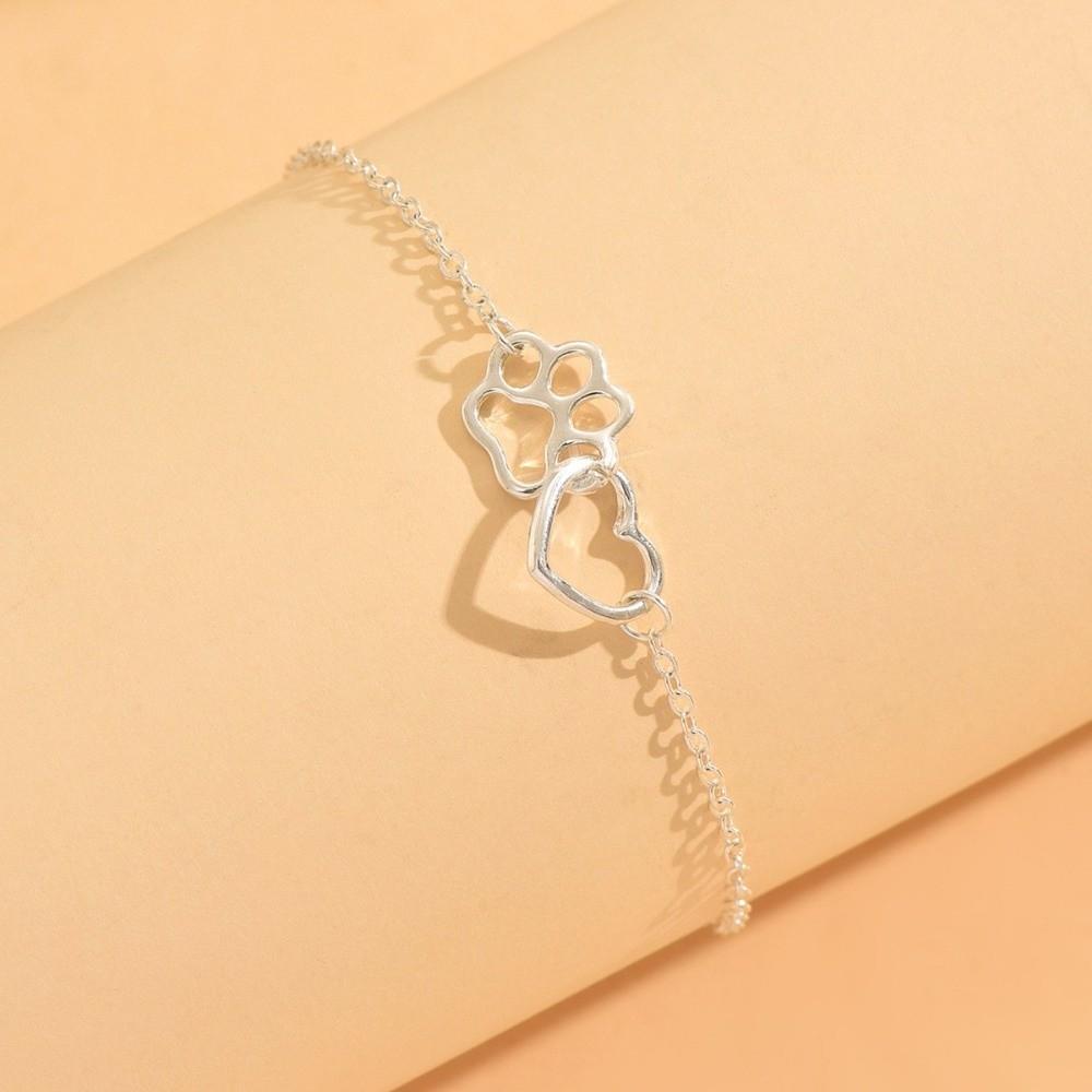 Creative Thin Love Dog Seal Bracelet Simple Fashion Dog Claw Foot Chain Light Luxury Lovers Friendship Bracelet Gifts
