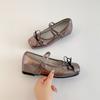 Retro Black French Flat Bottom Inner Height Increase Shallow Mouth Single Shoes Women's Summer 2025 New High-end Square Head Mary Jane Shoes