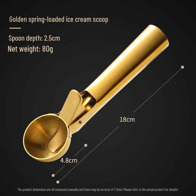 Stainless Steel Ice Cream Scoop and Dessert Spoon