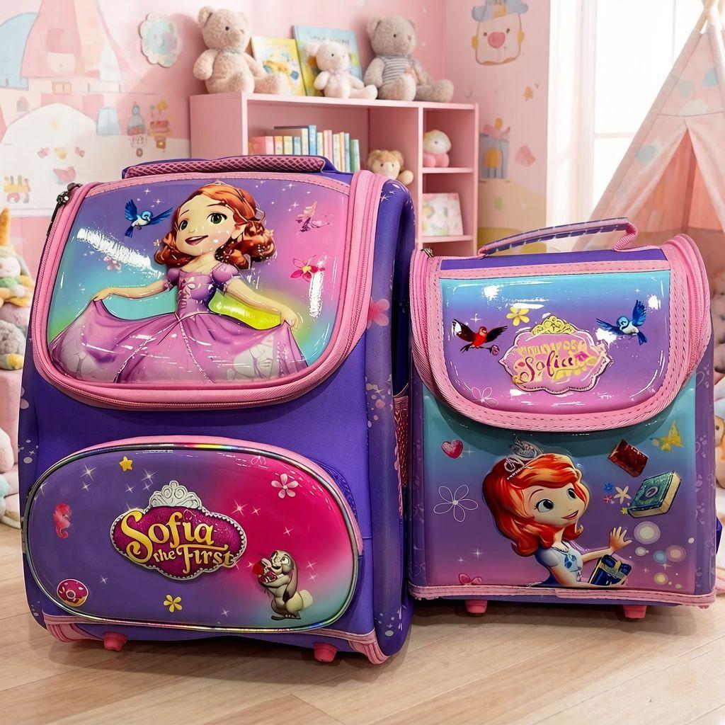 Schoolbaglunchbag Elementary School Bag Lunch Bag Grade 3-6 Shoulder Pads To Reduce Burden