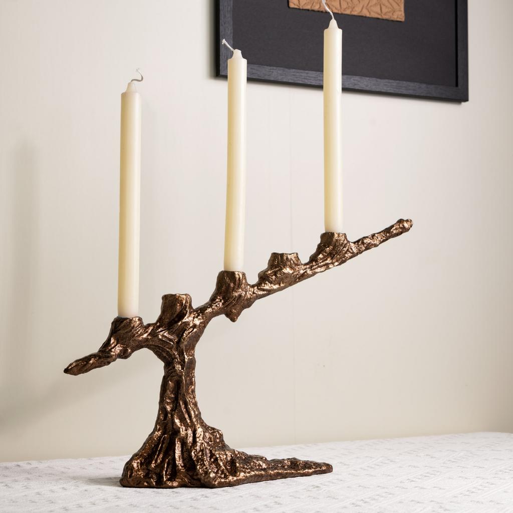 Resin Handicrafts Candlestick Bamboo Candle Stand Manual Candle Arrangement Candle Holder Wedding Decoration Centerpieces