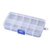 Small Fixed 10-Grid Blue Buckle Transparent Plastic Non-Removable Storage Jewelry Beaded Medicine Box Fish Hook Screw Box