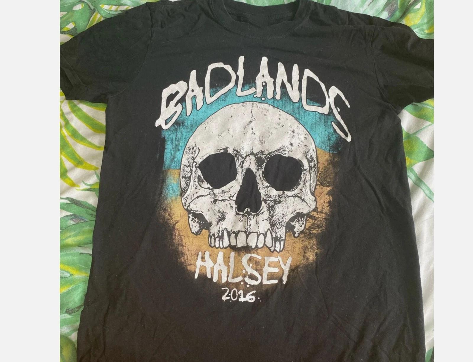 Холзи тур Badlands 2016 Хлопковая черная футболка с коротким рукавом Все размеры 3XL