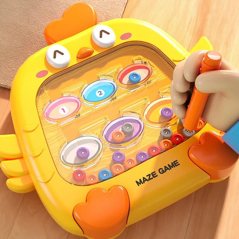 New Maze Challenge Toy Puzzle for Children Aged 3 to 6: Focus Training, Magnetic Ball Movement, Attention, Baby Boys and Girls