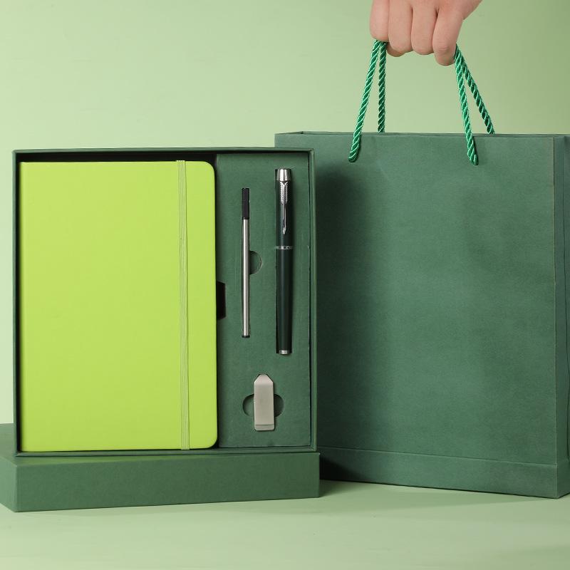 Custom Business Leather Notebook & Diary Gift Set with Logo