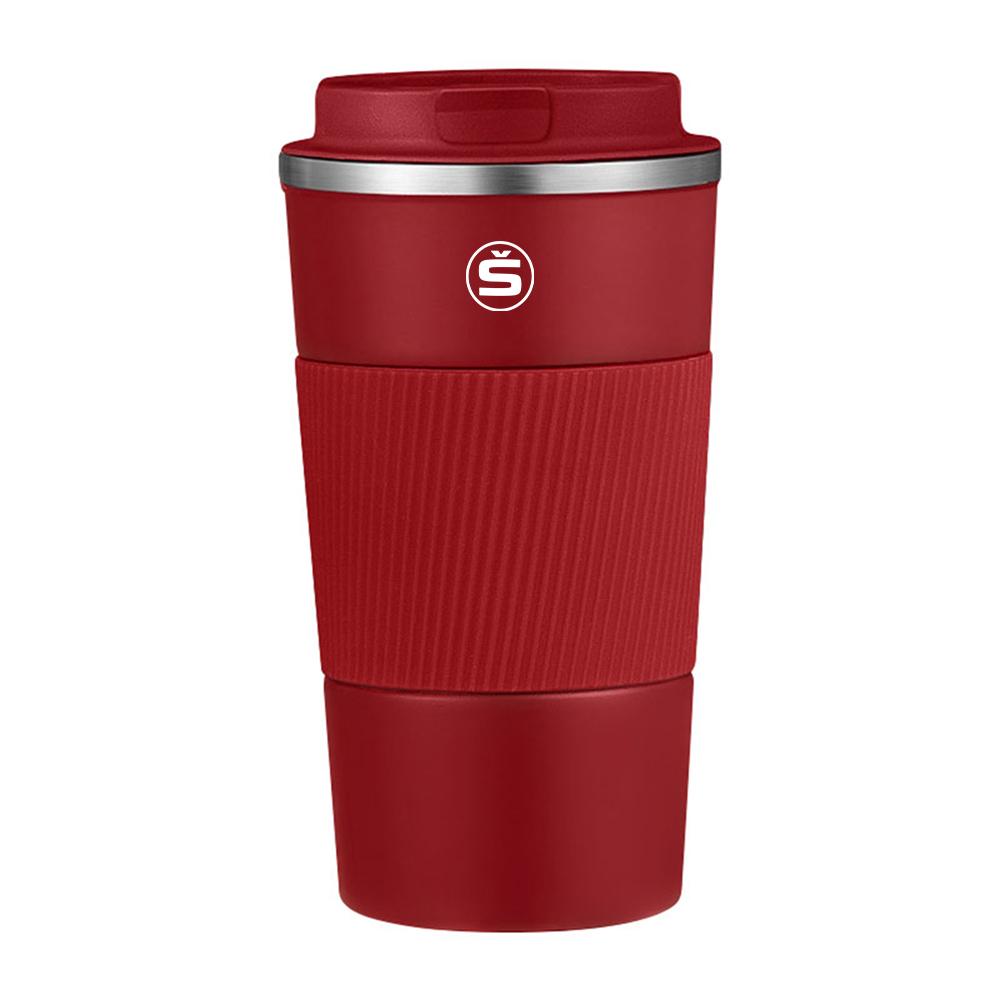 Car Thermos Cup Coffee Mug Stainless Steel Coffee Thermos Mug Badge For Skoda S VII Yeti Kamiq Kodiaq Karoq Octavia Fabia Rapid