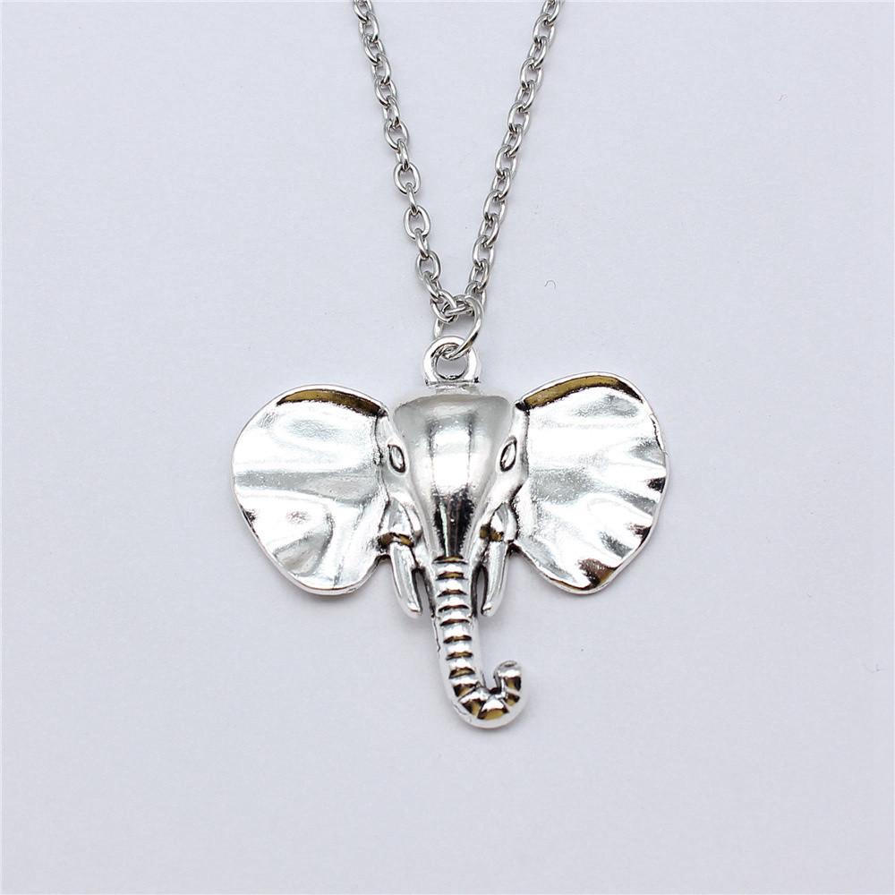 45cm Or 70cm Long Chain Necklace Elephant Kids' Jewelry Materials QN026