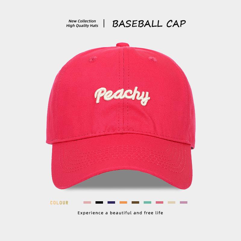 

Versatile face small shade baseball cap children deep top wide brim big head circumference sun protection sun hat embroidery cap men Adjustable розы красного