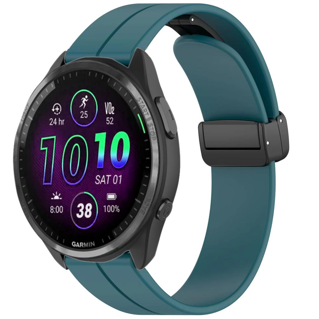 20mm 22mm Silicone Strap for Garmin Forerunner 965 265 165 55 970 570 Magnetic Wristband for Garmin Vivoactive 5/6/Venu 3 Correa