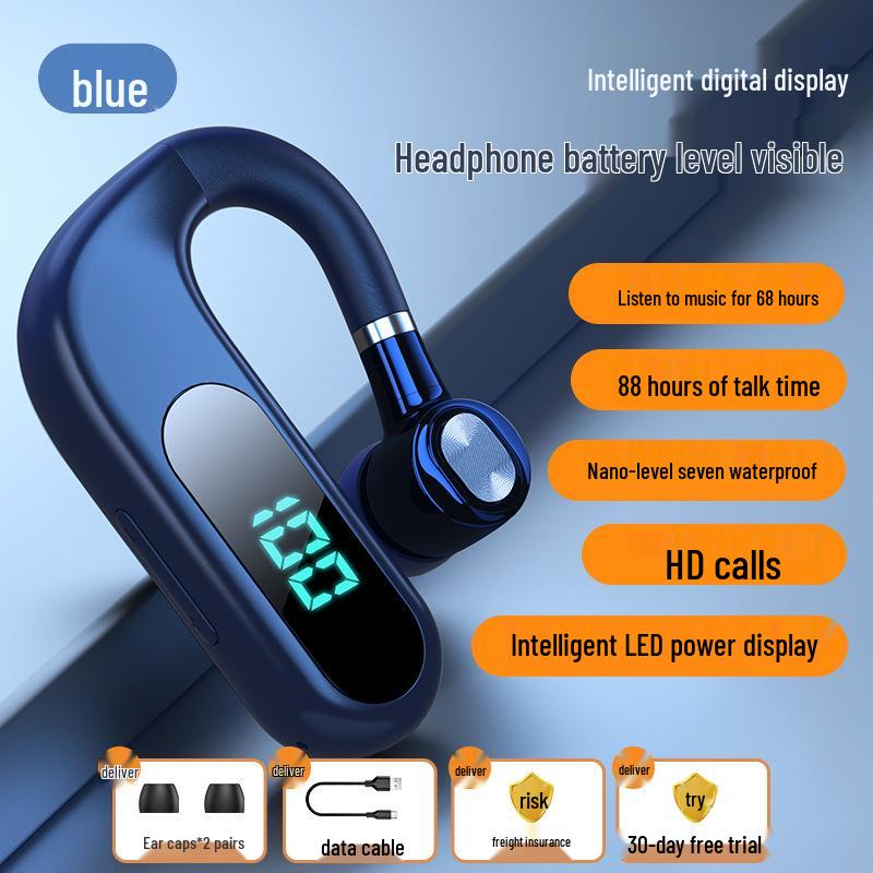 Bluetooth Ear-Hook Headphones with Extended Battery Life for Drivers