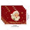4/6 Pezzi Tovagliette di Lino per Natale Babbo Natale Stampate Decorazioni Natalizie per Casa Cucina 2025 Xmas Navidad Noel Decorazioni Tavola