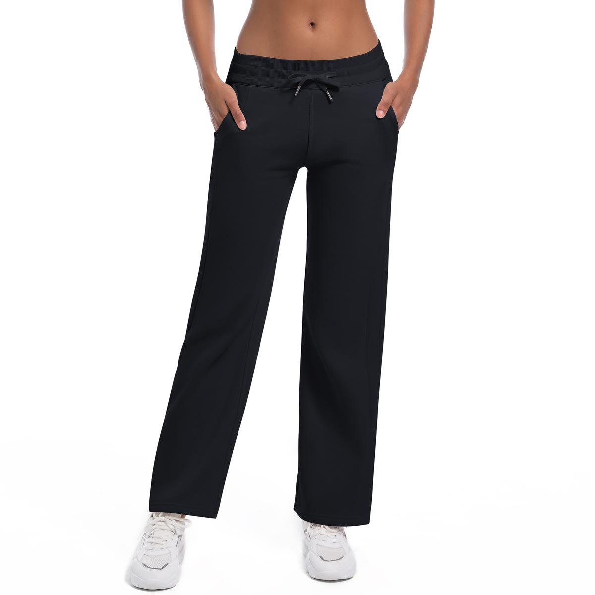 

Модные повседневные удобные универсальные утепленные свободные спортивные штаны с завязками по бокам и драпировкой, широкие штаны для фитнеса и йоги для женщин S