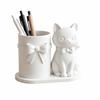 3D Geprinte Katvormige Pennenhouder Plastic Make-upkwast Opbergorganizer Bureau Decoratie