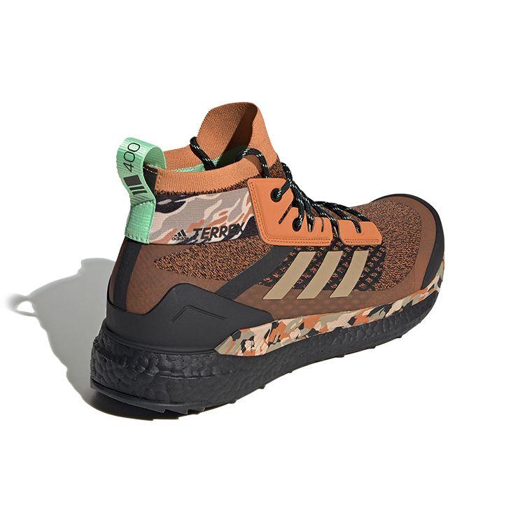 Adidas Terrex Free Hiker Fabric Non-Slip Mid-Top Hiking Shoes Men Hiking Shoes Brown Black FV6789