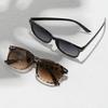 2pcs Vintage Black Square Sunglasses Woman Luxury Brand Small Rectangle Sun Glasses Female Gradient Clear Mirror Oculos De Sol