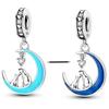 925 Silver Avocado Travel Evil Eyes Girls Ballerina Charms Bead Fit Original Bracelet DIY Bead Gift For Women