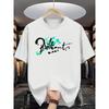 Men's Summer Short Sleeve T-Shirt with Letter Print - Casual Round Neck Breathable Top, Short Sleeve Summer Wear for Hot Weather, Versatile for Casual