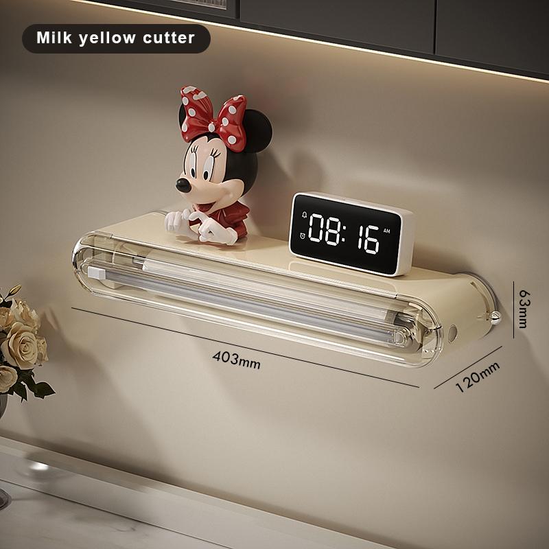 

Кухонный резак для пищевой пленки на присосках, настенный, бытовой пластиковый многофункциональный резак, кухонная бытовая техника бежевый