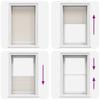 Pleated Blind Roller Shade Jalousie Clamp On 90x125 Cm Cream