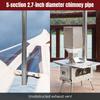 Hot Tent Stove with Stainless Steel Construction Wood Burning Tent Stove Chimney Pipes Included for Outdoor Cooking & Heating