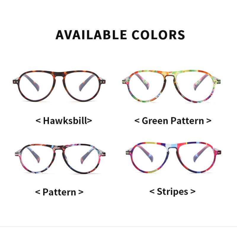 +1.0 ~+4.0 New Style Floral Reading Glasses Anti Blue Light Function Spring Eyeglass Legs HD Glasses for The Elderly
