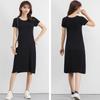 Plus Size Women's Summer Modal Short Sleeve Long T-shirt Casual Dress For Effortless Style
