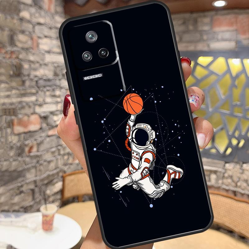 

Astronaut Slam Dunk Basketball Case For Xiaomi 14T Pro 13T 11T 12T 13 14 15 Ultra POCO X6 X7 Pro X3 X5 M6 F5 F6 Pro Cover POCO F6