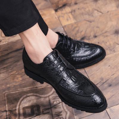 Brand Men Business Dress Shoes Leather Formal Shoes Fashion Crocodile Pattern Shoes Luxury Men Oxfords Wedding Lace Up Shoes K3