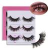 3 Pairs Packing Fluffy Full Strip Eyelashes Vendors Natural 3D Mink Lashes 8-16mm Eyelashes
