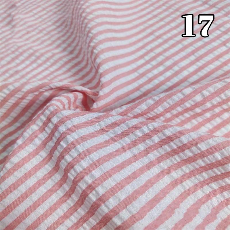 Tenká seersucker kostkovaná látka Ruční práce Měkká látka na šaty Koš Kalhoty Ubrus Šití DIY Bavlněný polyesterový materiál