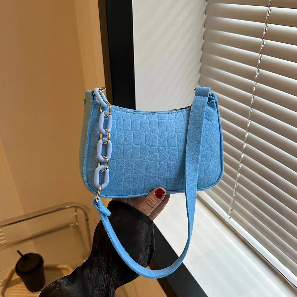 New Popular Retro Gentle Temperament Small Square Bag Autumn Shoulder Handheld Fashi Casual Yankee Underarm Shoulder Bag
