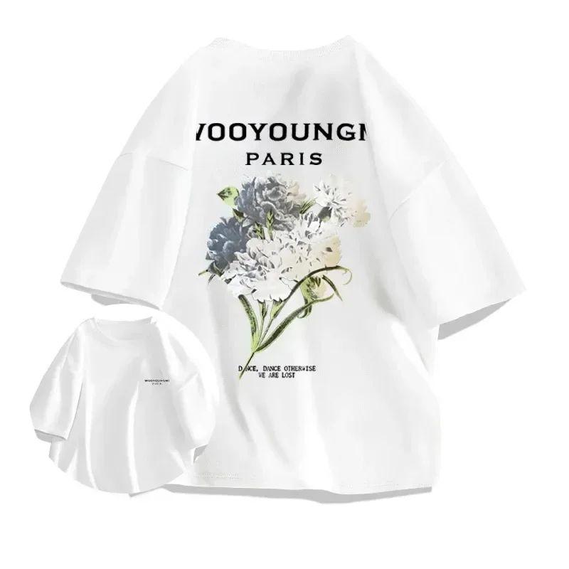 

Summer Hot Luxury Brand WYM Spring and Summer Volcano Print Fitness Sports T Shirts Casual Loose Streetwear Tops Unisex XXXL