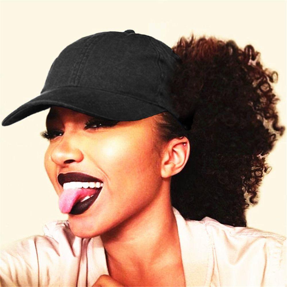 Adjustable Half-Empty Top Hip Hop Caps Sun Visor Hat Women's Baseball Cap Messy Bun Ponytail Cap