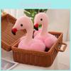 Rosa Flamingo Kuscheltier aus weichem Kurzflor für Kinder und Erwachsene