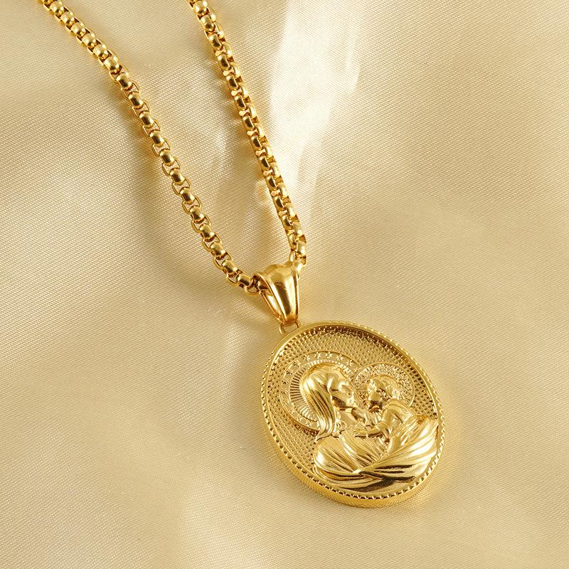 2026 Retro Fashion Pendant for Men and Women Niche Versatile 3D Relief Pattern 18k Necklace