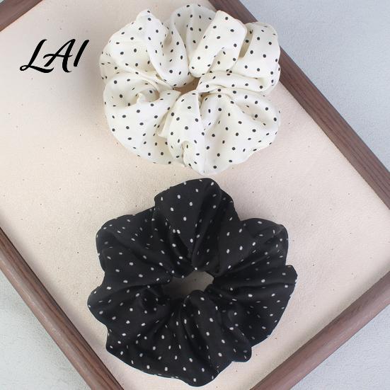 Versatile Wrist Ornament Retro Polka Dot Hair Tie for Women Girls Soft Elastic Scrunchies Elegant Stylish Ties Gifts Ponytail Holder Fashionable